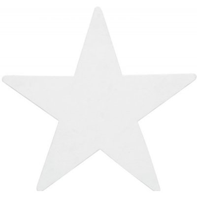 Silueta hvězdy k zavěšení bílá 58cm