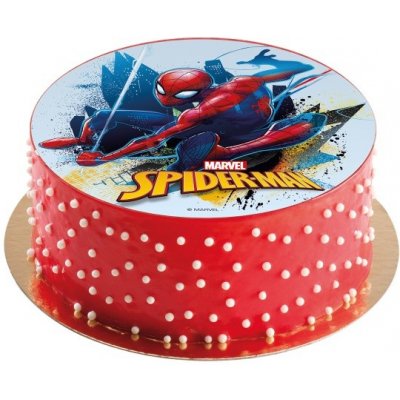 Fondánový list na dort Spiderman 16 cm - bez cukru