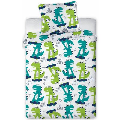 Faro povlečení Dino skate 100 x 135 cm 40 x 60 cm – Sleviste.cz