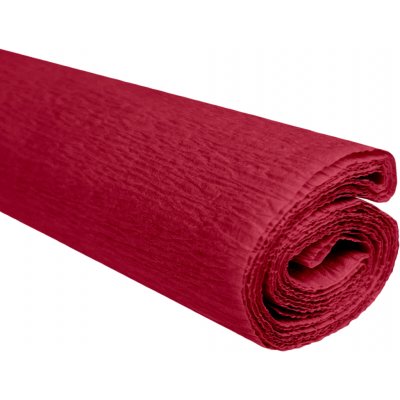 Krepový papír tmavě červený 50 cm x 200 cm 28g/m2 – Sleviste.cz
