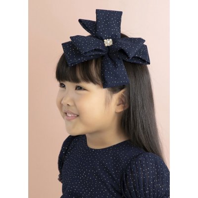 Abel & Lula Čelenka s mašlí tylová tmavě modrá – Zboží Dáma