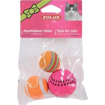 Zolux sada míčků 3ks 4cm oranžová