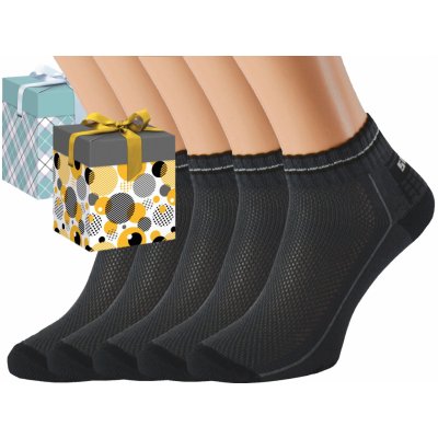 Kuks Dárkové balení 5 párů zdravotních ponožek EMIL Tmavě šedé balení: Modrá s oky – Zboží Mobilmania