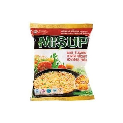Misup instantní nudlová polévka s příchutí hovězí 60 g – Zbozi.Blesk.cz