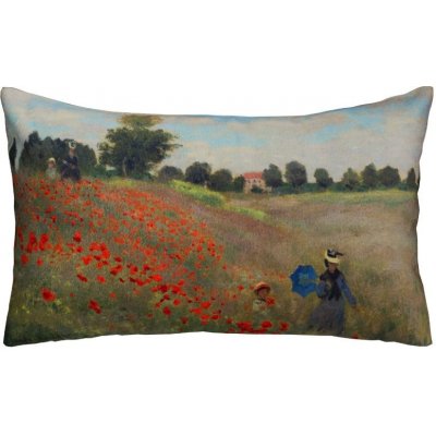 SCANquilt Art Velvet monet-pole vlčích máků zelenočervená 30 x 50 cm – Zboží Mobilmania