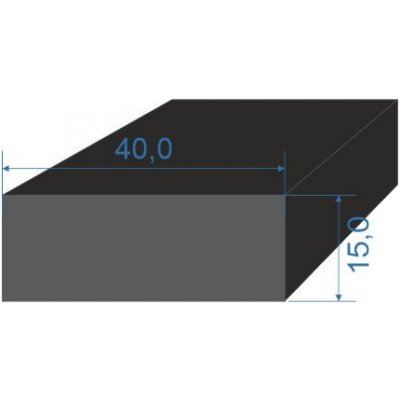 0596154 Pryžový profil 15x40mm, EPDM 70°Sh obdélníkový – Zboží Dáma