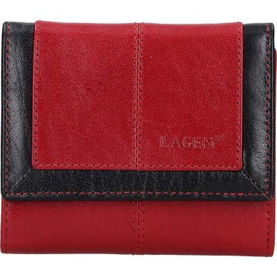 Lagen dámská kožená peněženka střední BLC 4391 419 černá červená