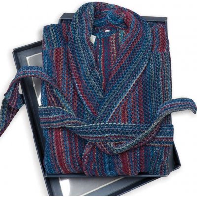 Scan quilt pánský župan velur beny proužky multi modrá župan – Sleviste.cz