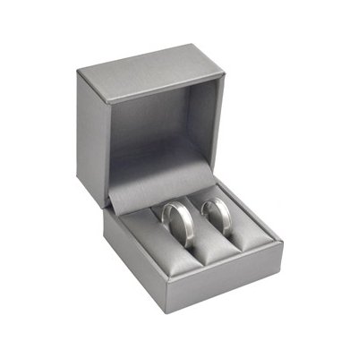 Šperky4U Dárková krabička na snubní prsteny, kovově šedá KR0171-GR