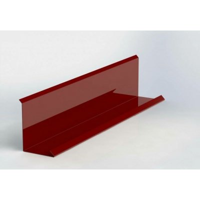 Lemování zdí klasik r.š.333mm pozinkované Lakované RAL 3009 červená oxid s folií dl.2m