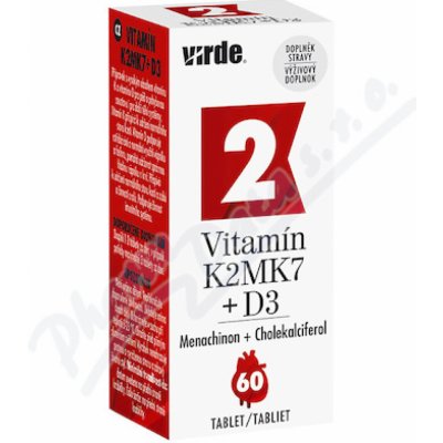 Virde Vitamín K2MK7 + D3 60 tablet – Zboží Mobilmania