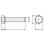 šroub M16x40 ZINEK 8.8 šestihranný, celý závit, DIN 933 – Sleviste.cz