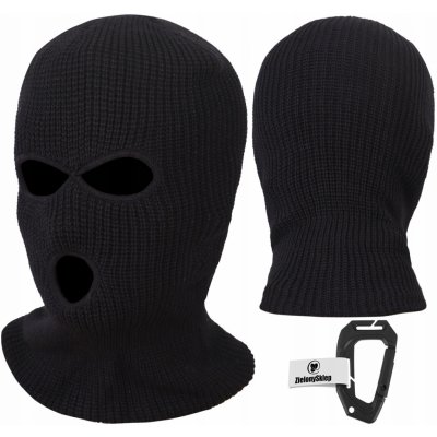 balaclava pletená se 3 otvory černá – Zboží Dáma balaclava pletená se 3 otvory černá – Zboží Dáma