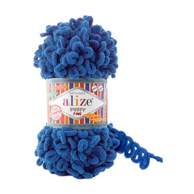 Příze Alize Puffy fine - 637 riflová – Zboží Mobilmania