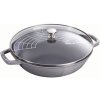 Pánev Staub pánev wok se skleněnou poklicí 4,4 l grafitově šedá 30 cm
