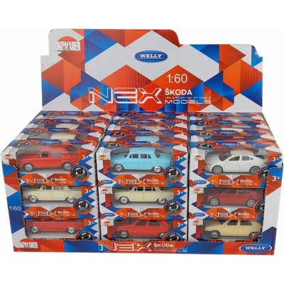 Welly Dromader Auto Škodakov/plast 7cm mix druhů na volný chod v krabičce 10x4x ks 1:60 – Zboží Dáma