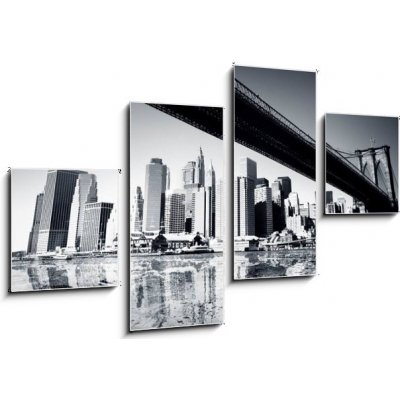 Obraz 4D čtyřdílný - 100 x 60 cm - New York Amerika architektura arkýř – Zbozi.Blesk.cz
