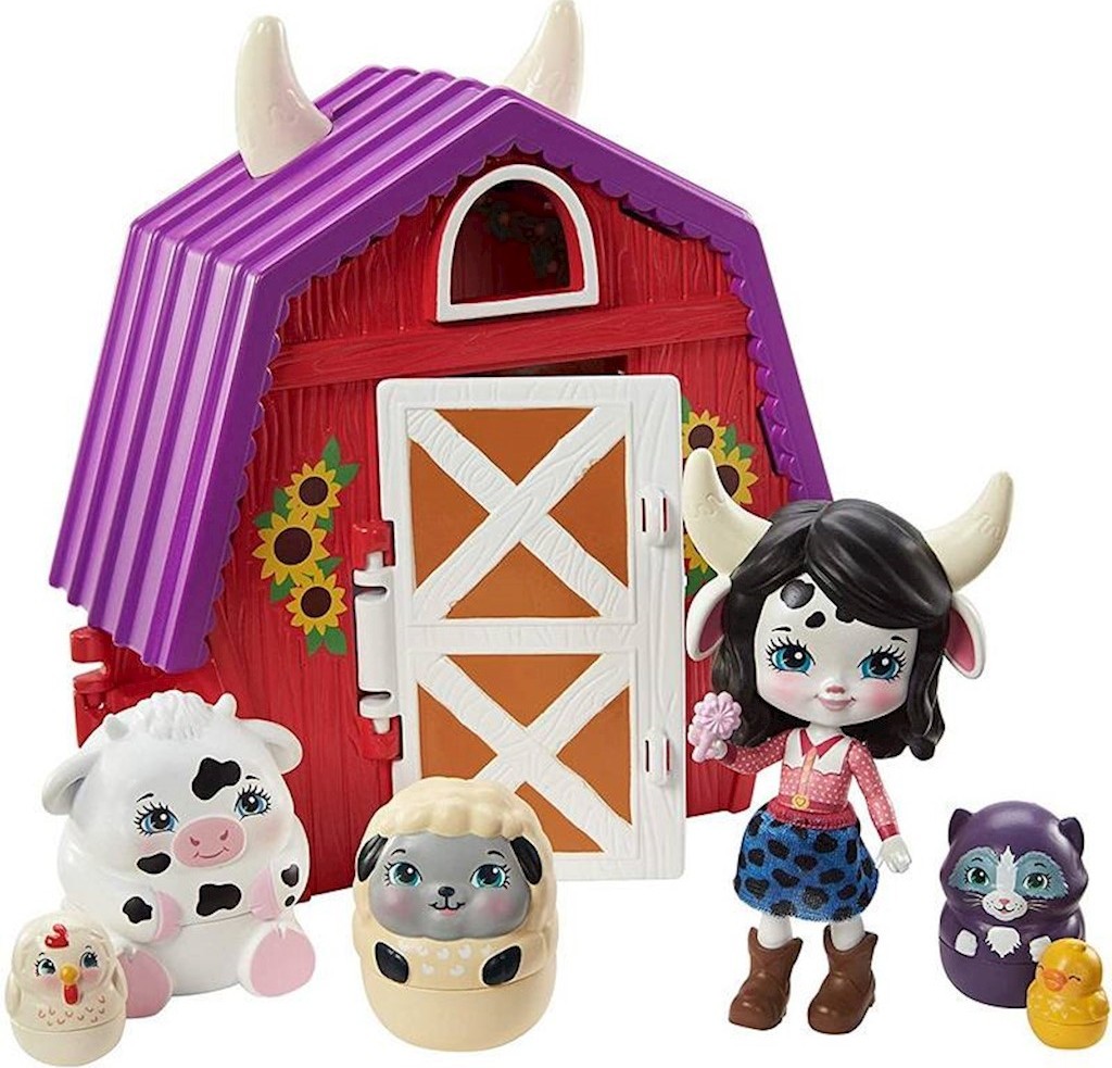 Mattel Enchantimals tajné útočiště nejlepších přátel Cow Cambrie Farmhouse