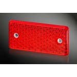 Odrazka obdélníková 90x40mm s dírami červená – Hledejceny.cz