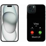 mmCase na iPhone 15 Plus - víno volá černé pozadí – Zboží Mobilmania
