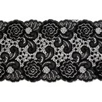 Stoklasa Elastická krajka / vsadka / běhoun šíře 15 cm Balení: 1 m, Varianta: 2 černá 2 černá – Hledejceny.cz