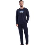 Out Of Office pánské pyžamo z teplé bavlny 1TB0129 modrá – Zboží Dáma
