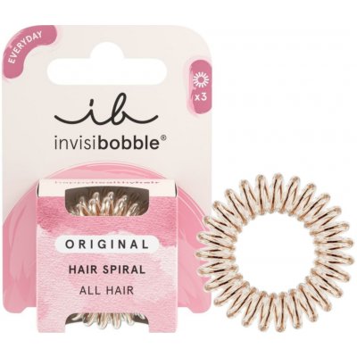 Spirálová gumička do vlasů Invisibobble Original Bronze Me Pretty - bronzová, 3 ks – Sleviste.cz