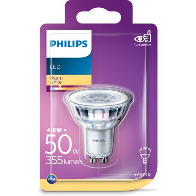 Philips žárovka LED bodová, 4,6 W, GU10, teplá bílá – Zbozi.Blesk.cz