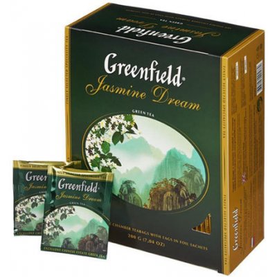 Greenfield Černý čaj Jasmin 100 x 2 g – Hledejceny.cz