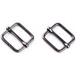 Prima-obchod Posunovač na popruhy šíře 20 mm čtvercový, barva 4 nikl černý – Hledejceny.cz