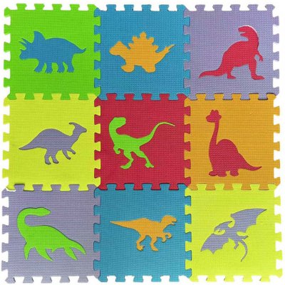 Bella Nova Pěnové puzzle 9 ks 30 x 30 x 0,9 cm dinosauři – Zboží Dáma