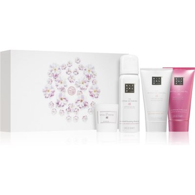 Rituals The Ritual Of Sakura sprchová pěna 50 ml + tělový krém 70 ml + peelingový krém 70 ml + vonná svíčka 25 g – Zboží Mobilmania