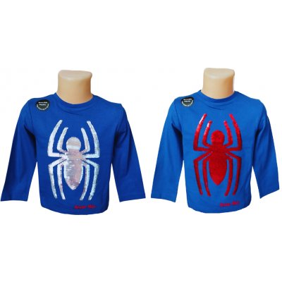 Sun City Chlapecké tričko SPIDERMAN měnící flitry pavouk dlouhý rukáv Šedá – Zboží Mobilmania