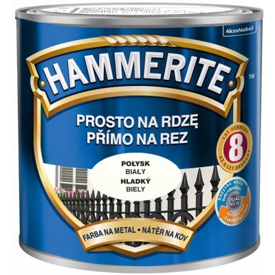 Akzo Nobel Hammerite přímo na rez 0,7L hladká bílá – HobbyKompas.cz