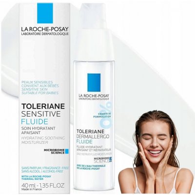 La Roche Posay Denní hydratační fluidní krém pro citlivou pleť Toleriane Dermallergo Fluid Moisturizer 40 ml – Zboží Mobilmania
