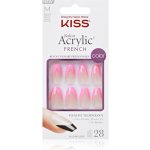 KISS Nalepovací nehty Salon Acrylic French Color Squared 28 ks – Zboží Dáma