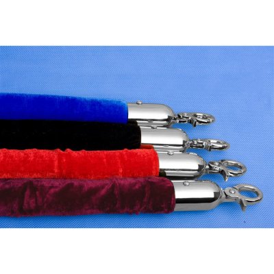 EXPOINT Sametové lano 2m pro stříbrný sloupek Název: Barva lana : červená, koncovky stříbrné – Zboží Mobilmania