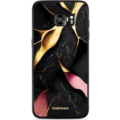 Pouzdro Mobiwear Glossy Samsung Galaxy S7 Edge - G021G Černý a zlatavý mramor – Zbozi.Blesk.cz
