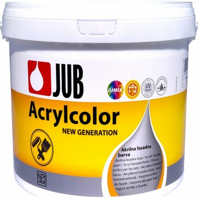 JUB Acrycolor akrylátová fasádní barva Bílá 15 l – Sleviste.cz
