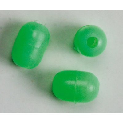 Saenger aquantic oválky fluo beads zelená 7 x 10mm 20ks