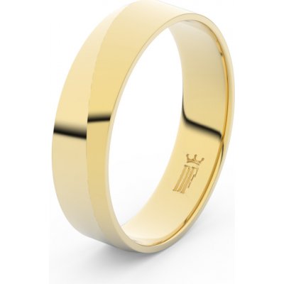 Danfil prsten DLR3035 žluté zlato 585/1000 bez kamene povrch lesk – Zboží Mobilmania