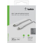 Belkin CAA004bt2MWH oplétaný USB-C - Lightning, 2m, bílý – Hledejceny.cz
