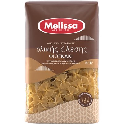 Melissa Řecké celozrnné těstoviny Farfalle 0,5 kg