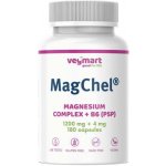 Vegmart MagChel Complex 20% + Vitamín B6 P5P 180 kapslí – Hledejceny.cz