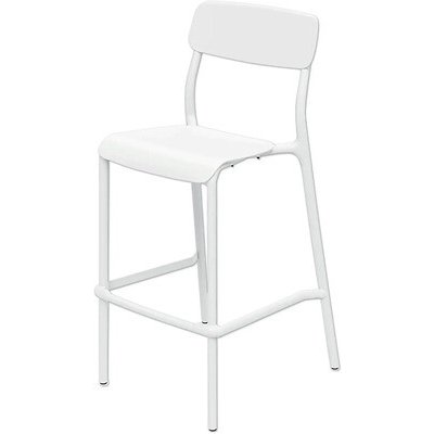 Zahradní barová židle Ferne plastová bílá 107,5 x 54,5 x 37 cm FRIK5511-S449 – Hledejceny.cz