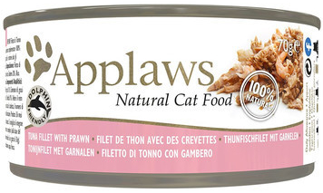 Applaws Cat Tin Tuna Fillet with Prawn s tuňákem a krevety 72 x 70 g