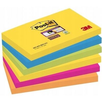 3M Post-it - silně lepicí bloček - 76 x 127 mm, 6 x 90 l., Carnival – Hledejceny.cz