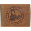 Peněženka Greenburry kožená peněženka štír 1705 hnědá