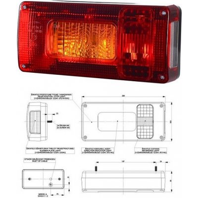 Svítilna zadní sdružená l 12v/24v p21w/5w/c5w lzt329_A, , , – Hledejceny.cz