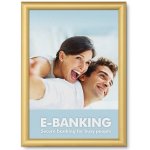 A-Z Reklama CZ Hliníkový Klaprám profil 25 mm GOLD A3 Ostrý roh – Hledejceny.cz